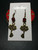 Key Earrings with red beads