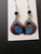 Butterfly wings earrings with blue drop