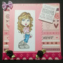 Girl valentine's day card