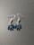 Blue spider earrings