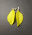 Yellow leaf earrings