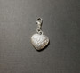 Silver heart collar charm