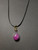 Pink light bulb necklace