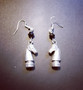 Chess knight earrings