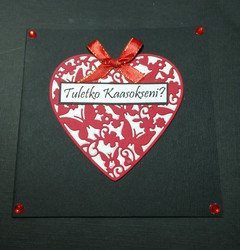 Will you be my Maid of Honor? red and black