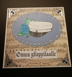 Handmade card graduate music