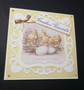 Handmade easter card yellow easter chick