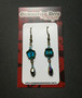 Blue flower earrings with drop
