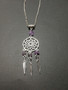 Dreamcatcher necklace with purple stones