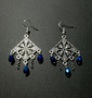 Hanging Earrings with Blue Droplets