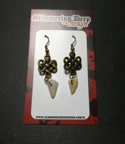 Viking Earrings with natural beads.