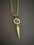Green clam and spike necklace