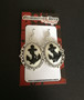Black and white anchor earrings