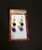 Purple dice earrings