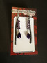 Purple droplet and chain earrings