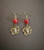 Bronze colored rose Earrings
