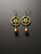 Steampunk gear earrings with drop