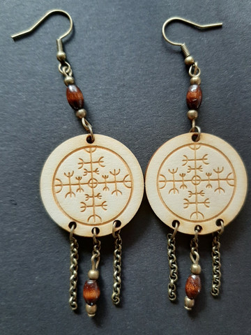 Viking Earrings Protection Rune
