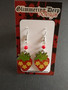 Strawberry earrings with little red beads