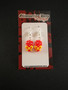 Small red lollipop earrings  with dots