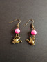 Pink teapot earrings