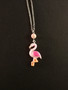 Flamingo necklace with light pink bead