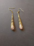 Light pink medieval earrings