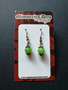Green stone beads earrings