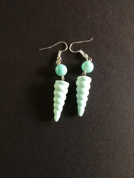 Pastel mint unicorn horn earrings