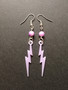 Lilac lightning earrings