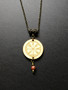 Viking Necklace Vegvisir with stone beads