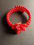 Red Memory Wire Bracelet with red rose