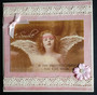 Pink vintage angel card