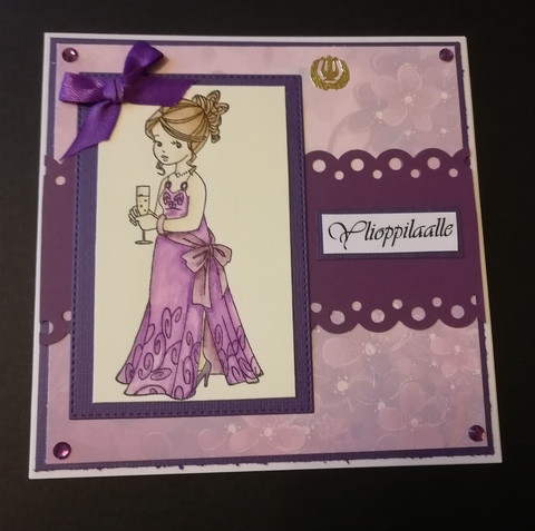 Violet girl Graduate card
