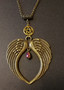 Wings Necklace with gold colour pentagram