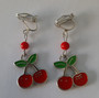 Cherry clip earrings