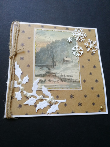 Vintage view Christmas card