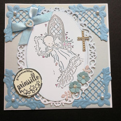 Baby card little prince with cross