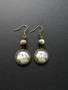 Castle earrings with stone beads