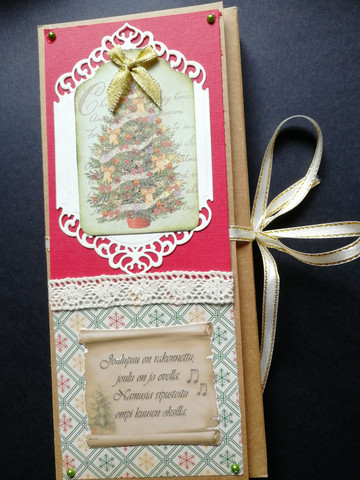Christmas tree chocolate bar card