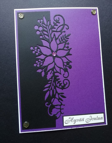 Joulukortti violetti kukka