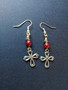 Cross and beads earrings