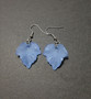 Blue maple leaf earrings