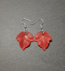Red maple leaf earrings