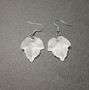 White maple leaf earrings
