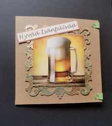 Isänpäiväkortti tuopilla