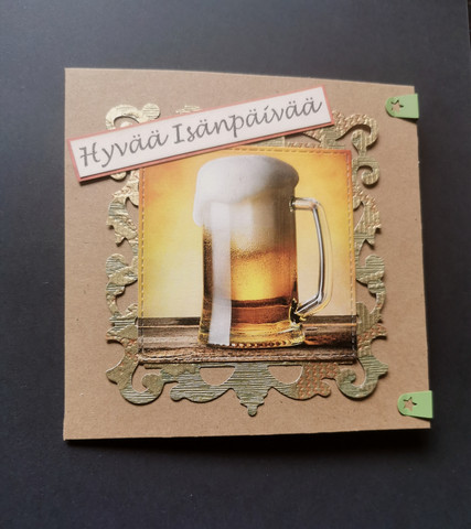 Father's day card with a pint