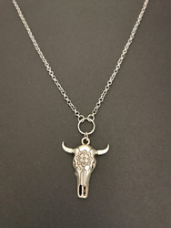 Buffalo skull necklace