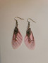 Pink fairy wing earrings