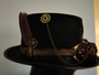 Steampunk hat with gears and goggles